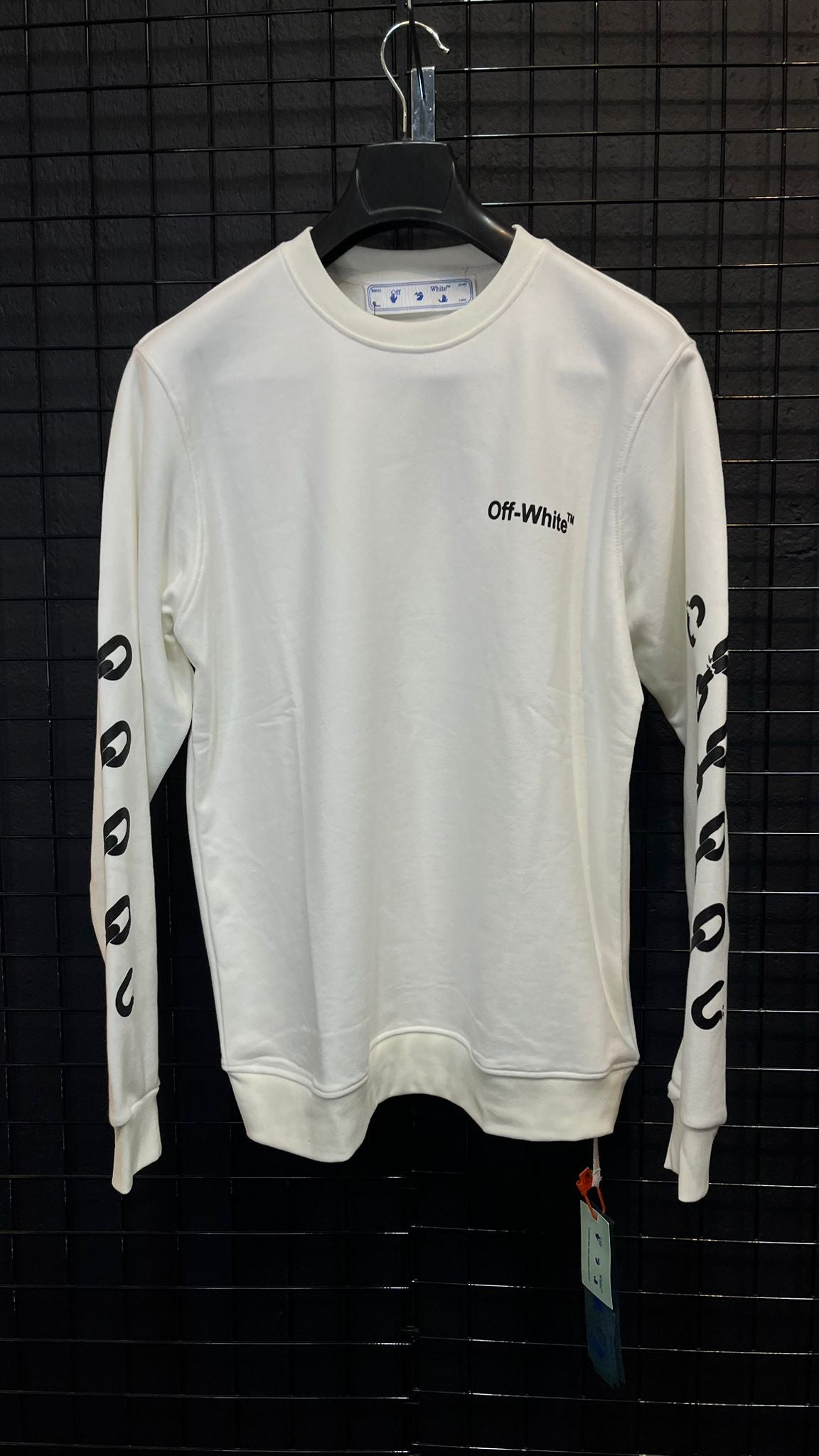 Off White Zincir Detaylı - Sweatshirt