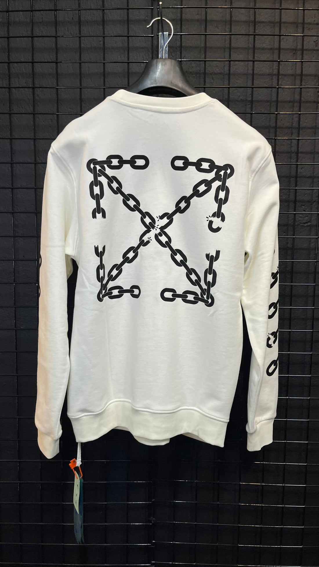 Off White Zincir Detaylı - Sweatshirt
