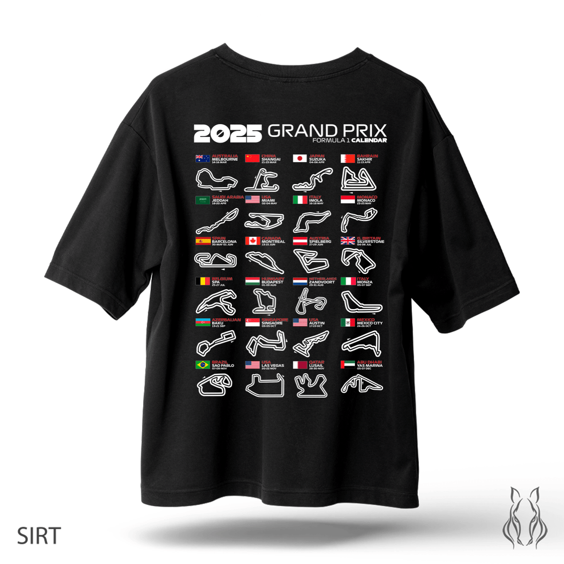 F1 Calendar - Oversize T-Shirt